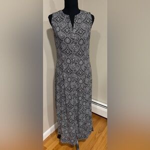 Talbots Maxi Button Front Sleeveless Dress